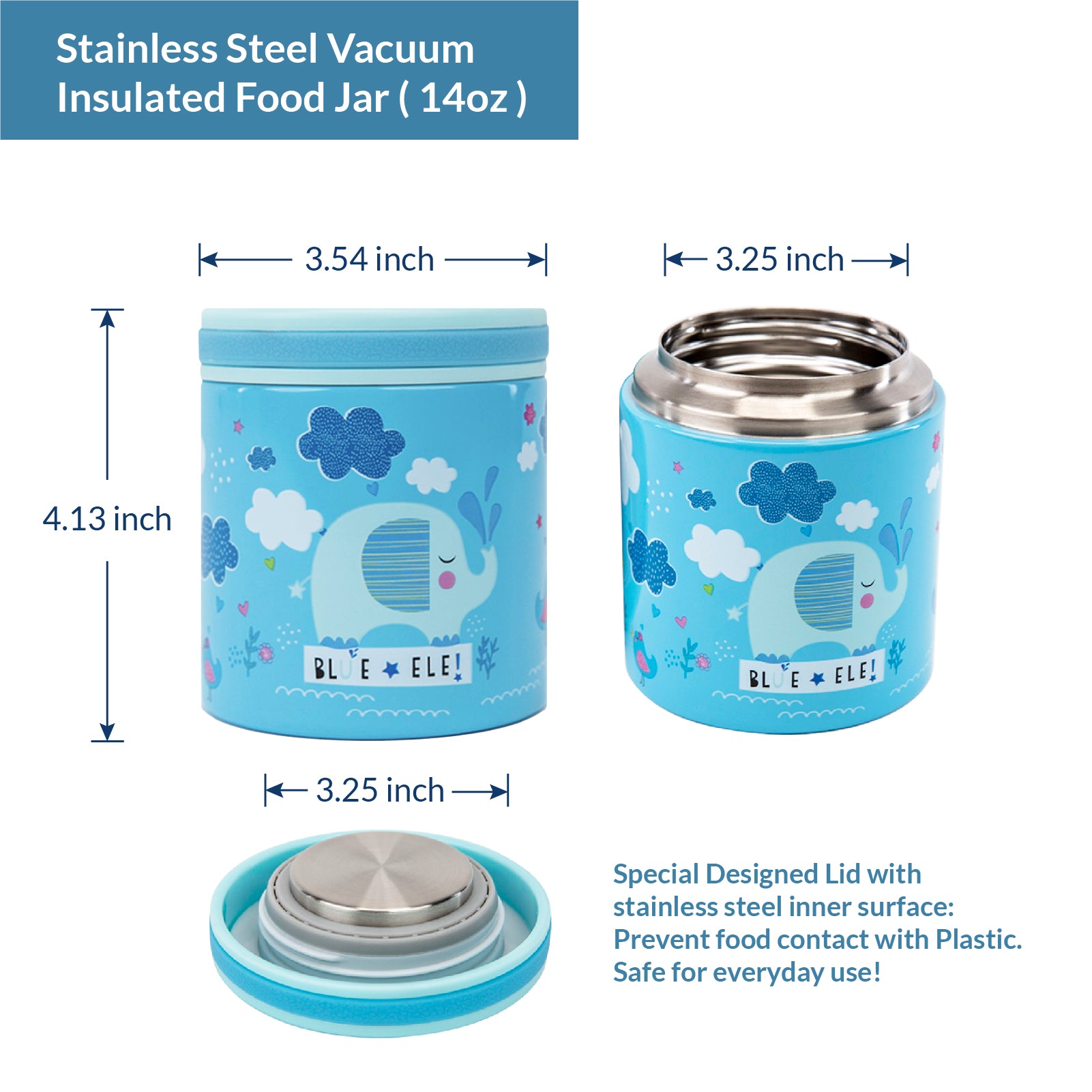 Vacuum Insulated Food Jars, Stainless Steel