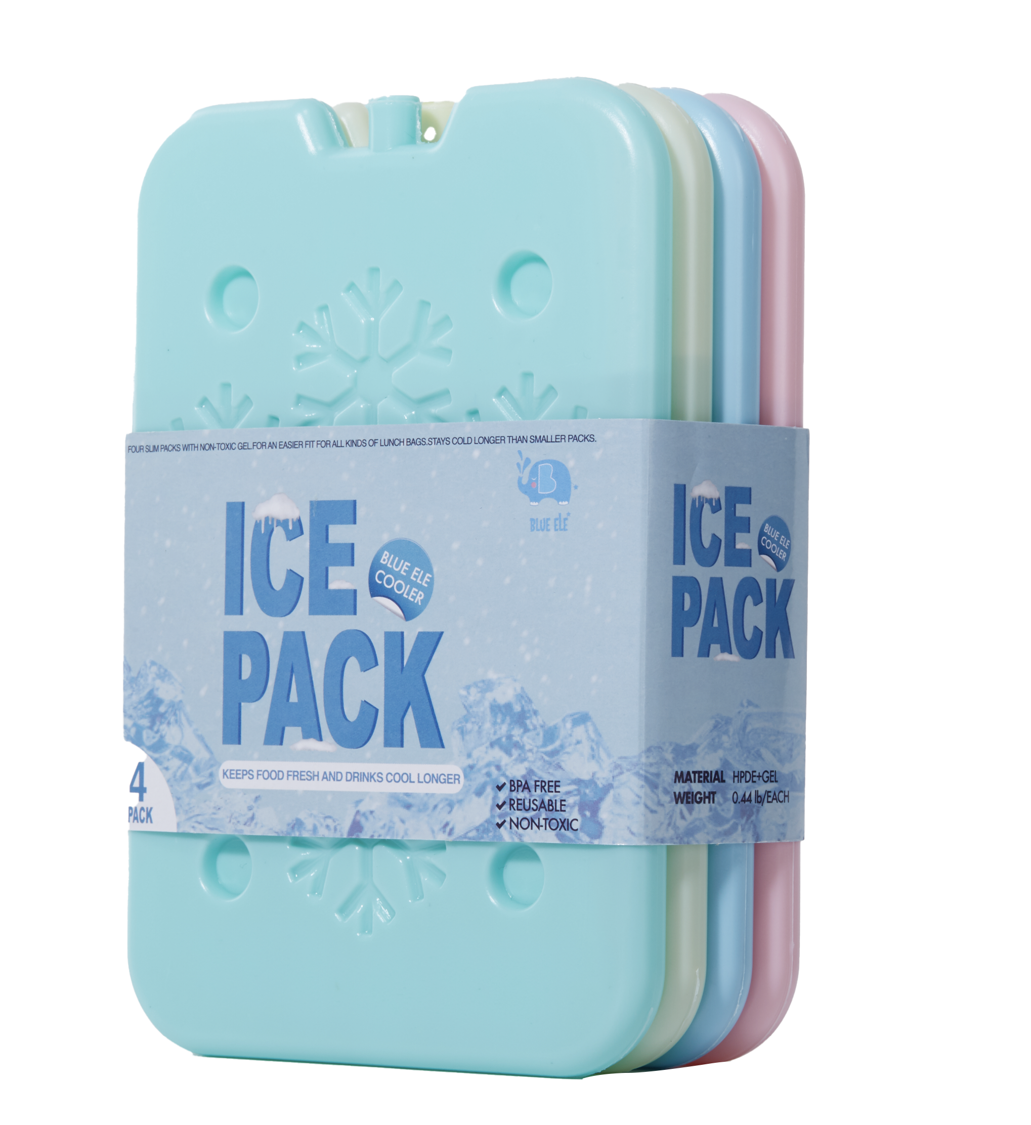 BLUE ELE Ice Pack for Kids Lunch Box or Cooler - Each Order