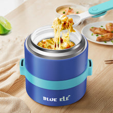 Load image into Gallery viewer, Blue Ele Food Jar with Easy-Grip Lid and Folding Spoon(amazon best seller)
