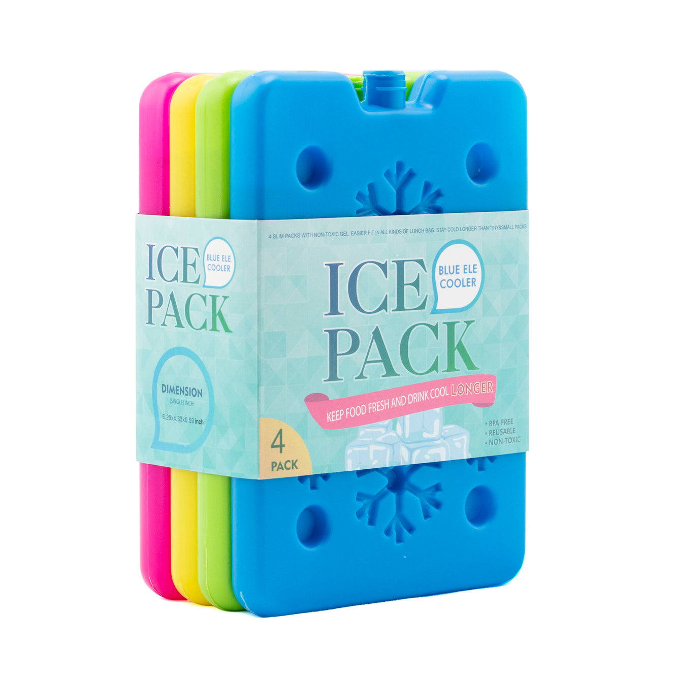 BLUE ELE Ice Pack for Kids Lunch Box or Cooler - Each Order